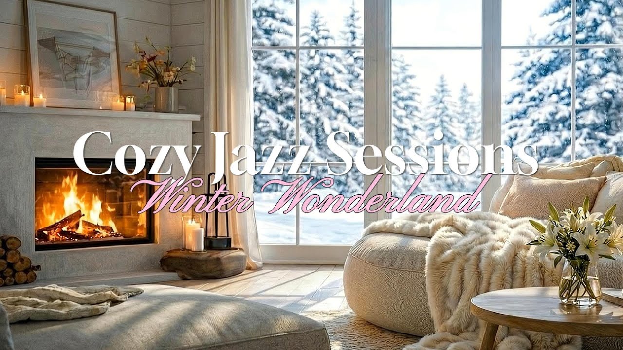 Cozy Jazz Sessions ❄️ Winter Wonderland Ambience | Warm Living Room & Relaxing Jazz (3H)