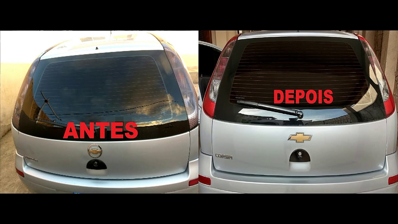 TROCANDO O EMBLEMA TRASEIRO DO CORSA HATCH FRENTE MONTANA