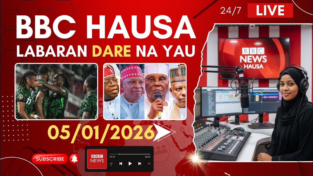 BBC Hausa Labaran duniya na dare na yau 05-01-2026