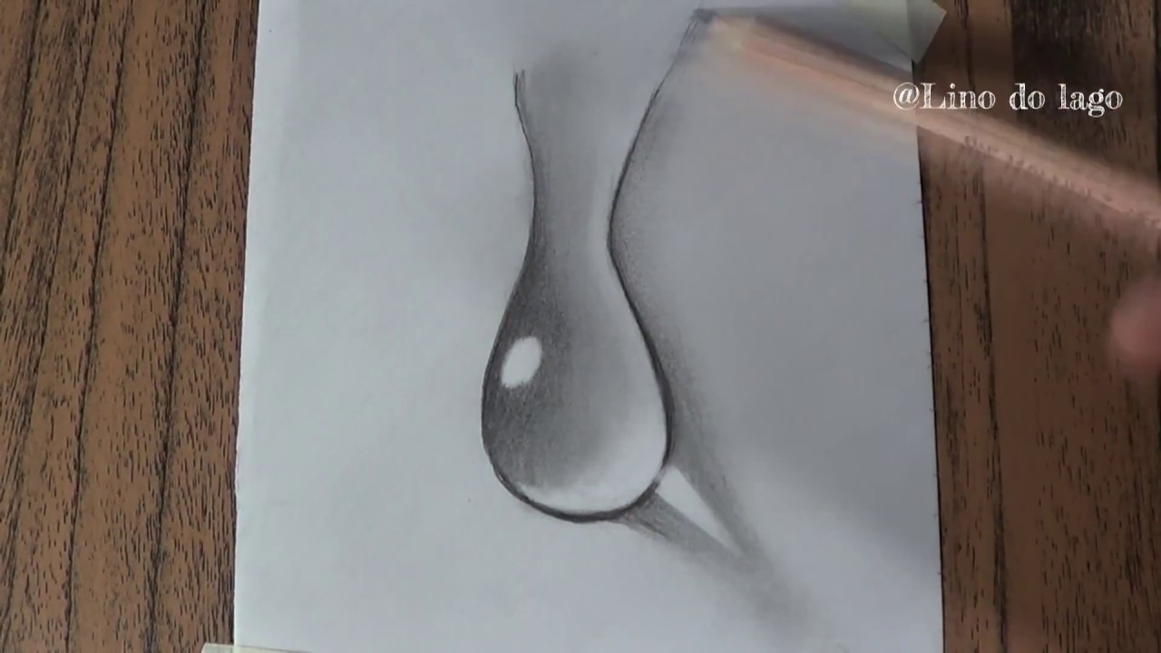 Como Desenhar Gotas de Água Realista | narrado passo a passo simples