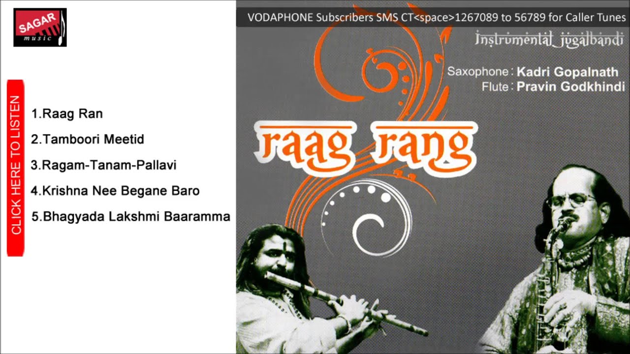 Raag Rang.       Tamboori Meetidava.Kadri Gopalnath &Pravin Godkhindi.
