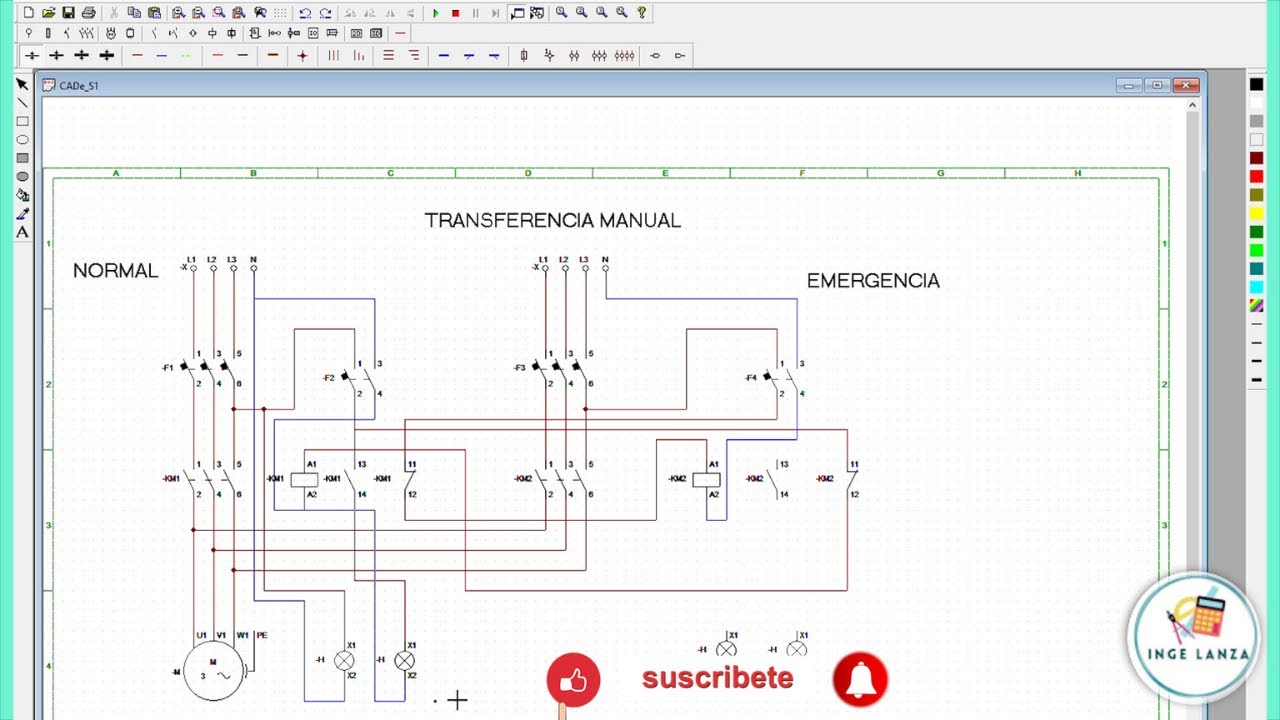 transferencia manual con contactores| práctica 17