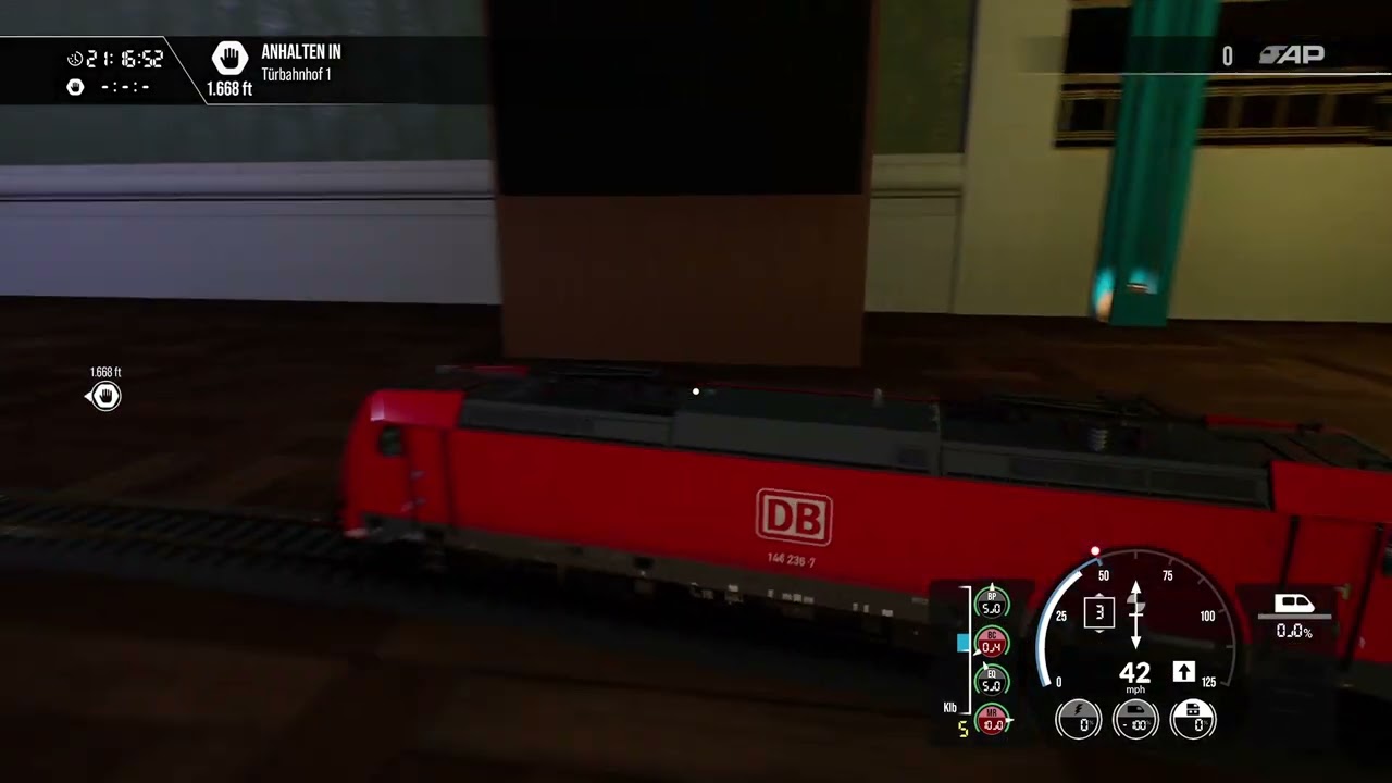 TSW 3 Sonderzug DB BR 146 Leerlokomotive Kamin 1 - Türbahnhof 1 ohne Halt
