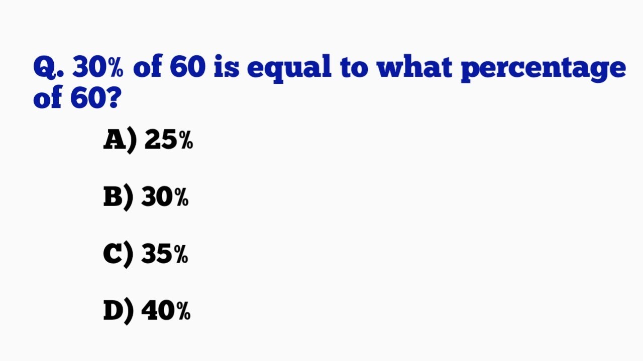 Confusing Math Question Explained! | 30% of 60 Trick Question Solved Step by Step"