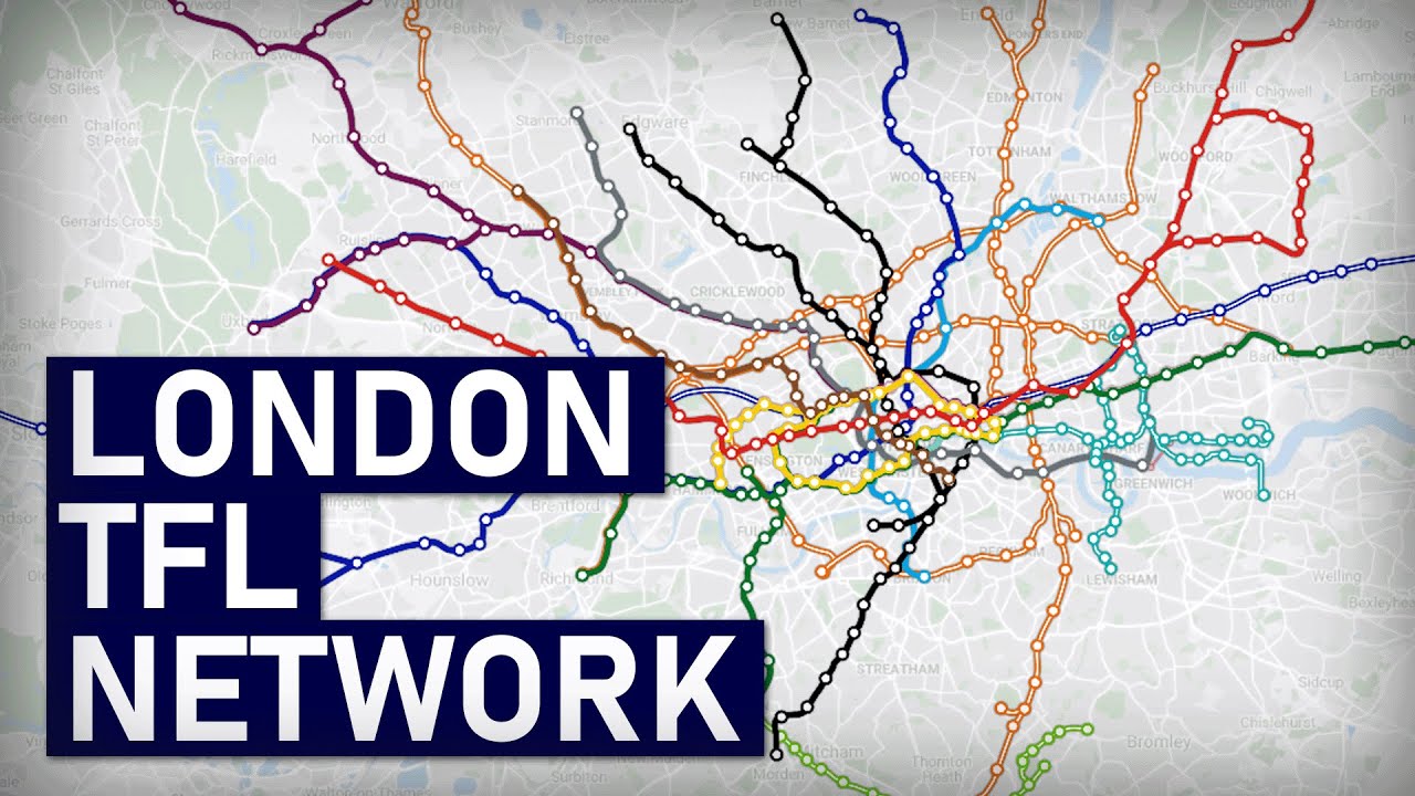 Каждая линия сети TfL в Лондоне (2021 г.)