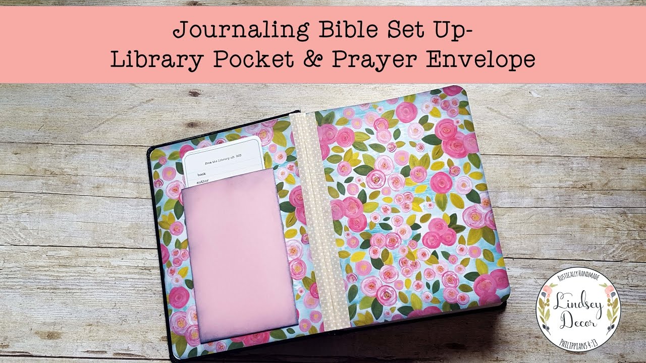 Journaling Bible Set Up - Library Card Pocket & Prayer Envelope