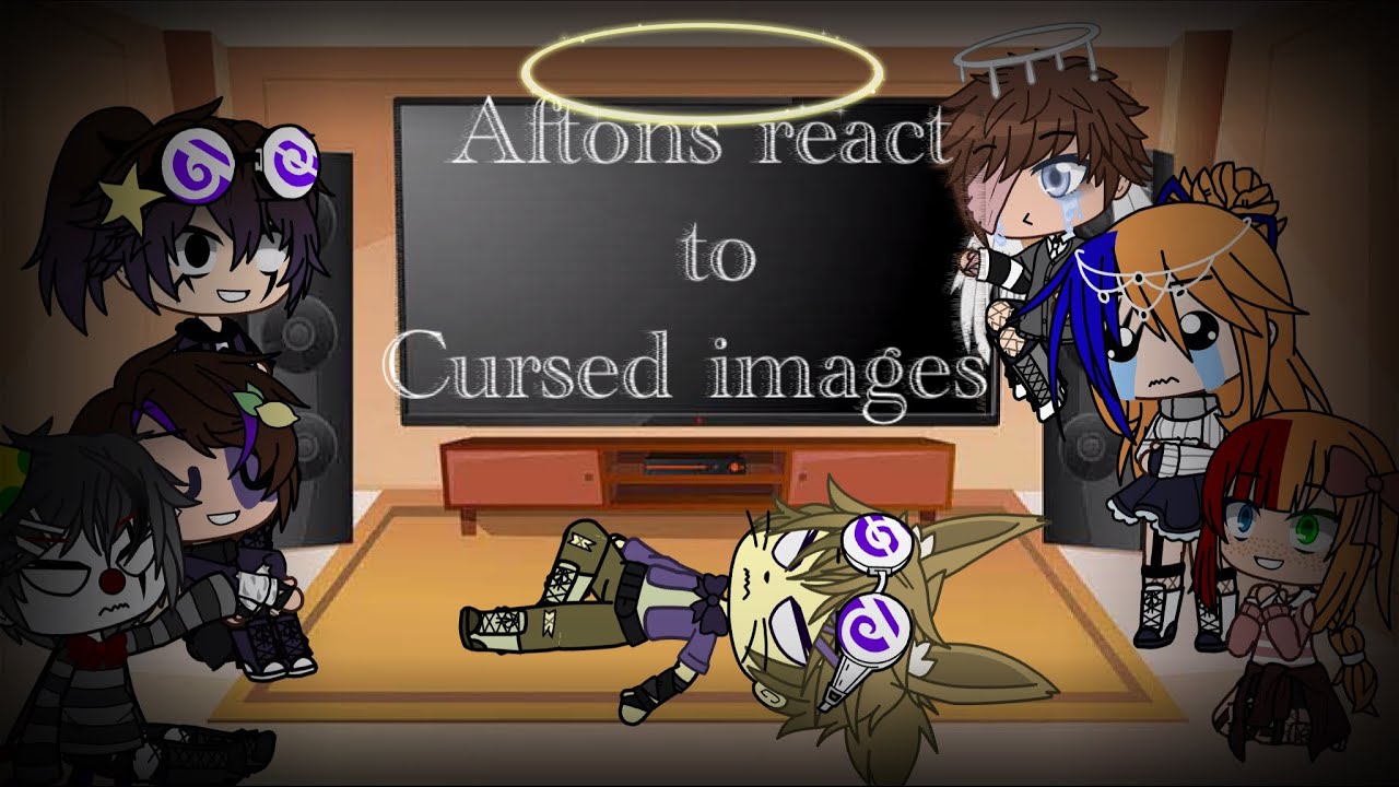 The Afton family reacts to cursed images || ft.Ennard and glitchtrap || Fnaf ||