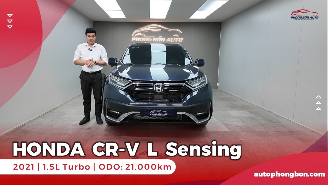 🔴HONDA CRV Bản L Sensing, sx 2021, động cơ 1.5L Turbo, số tự động, máy xăng, ODO: 21.000 km💥