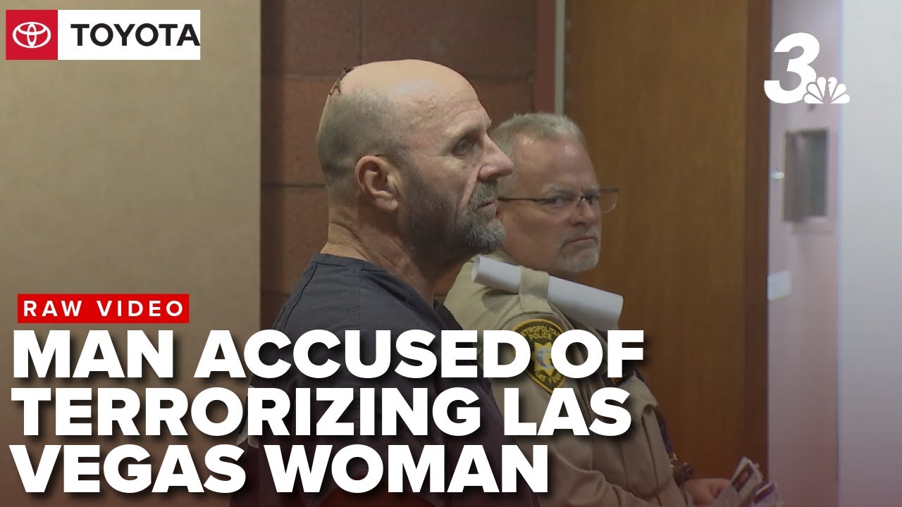 RAW VIDEO: Man accused of terrorizing Las Vegas woman, setting fire to her porch appears in court
