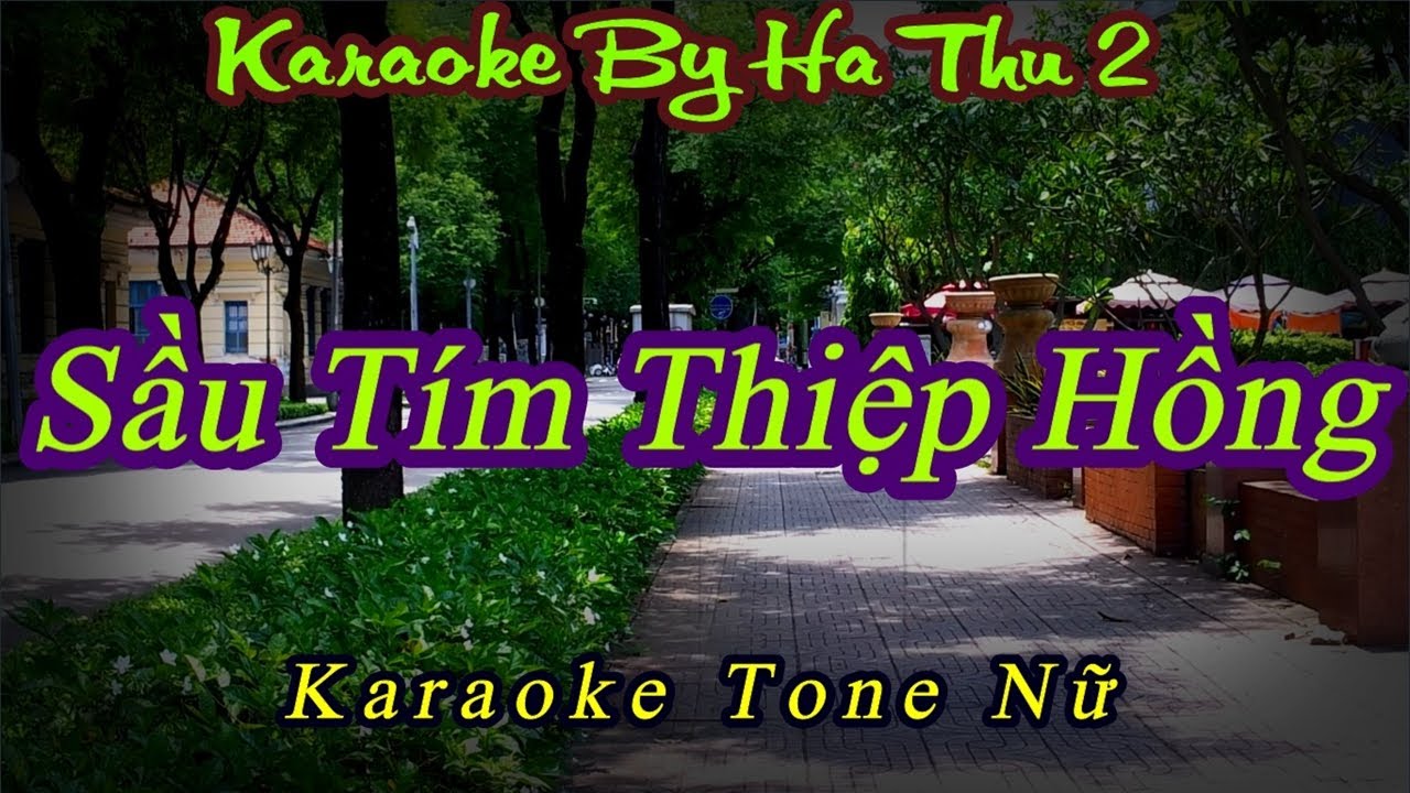 Karaoke Sầu Tím Thiệp Hồng | Tone Nữ | Karaoke By Ha Thu 2