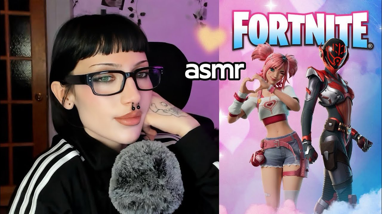 [asmr] Playing FORTNITE Valentine Update 🧛🏻‍♀️🩷 (Whispers, Mouth Sounds, Keyboard)