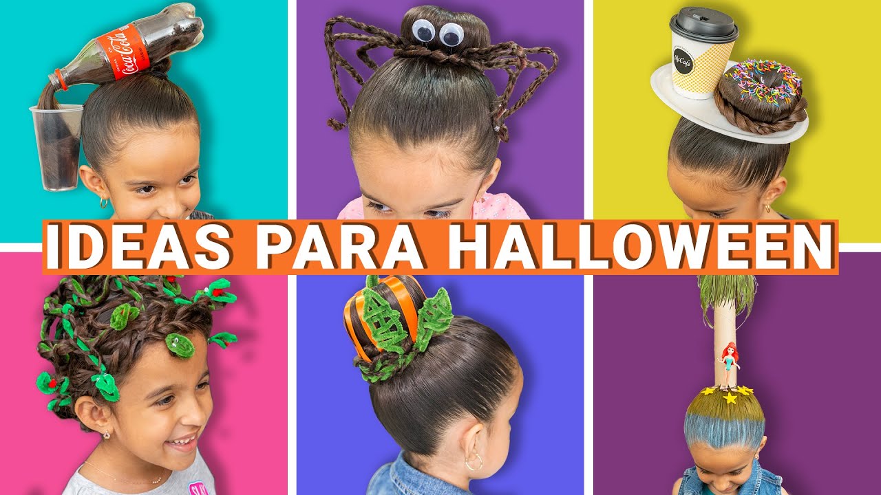 DIVERTIDOS PEINADOS LOCOS PARA HALLOWEEN | CRAZY HAIR DAY