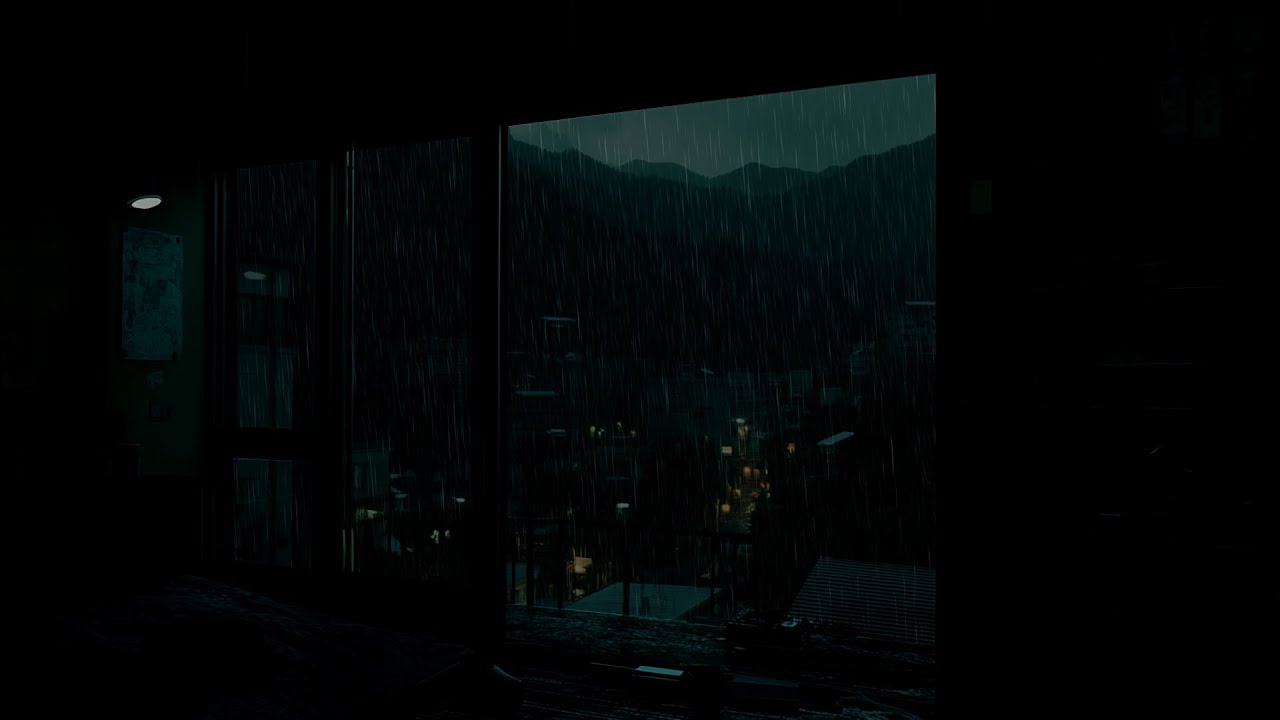 Say Goodbye to Insomnia with Heavy Rain in a Dark Bedroom and Urban Night Sounds No Music 2026