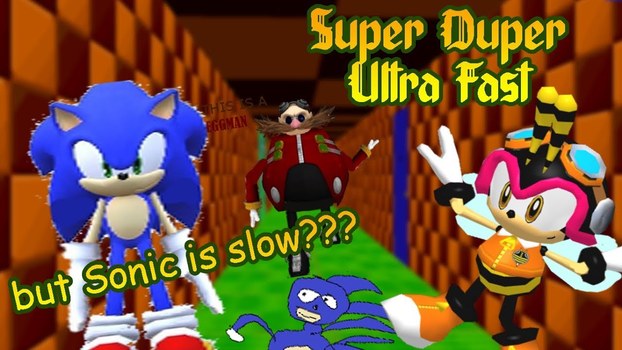 but sonic is slow | Sonic Basics SUPER DUPER ULTRA FAST! [Baldi's Basics Mod]