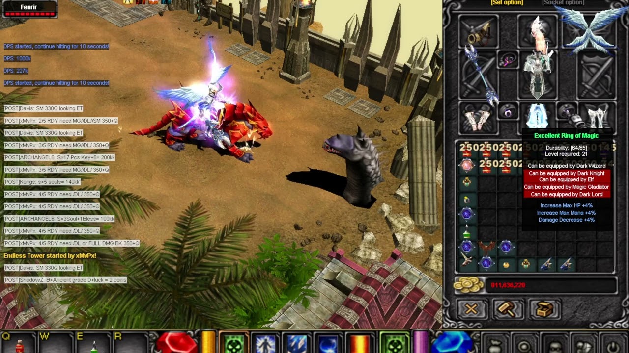 MU Online MU Bless - ring of magic different HP