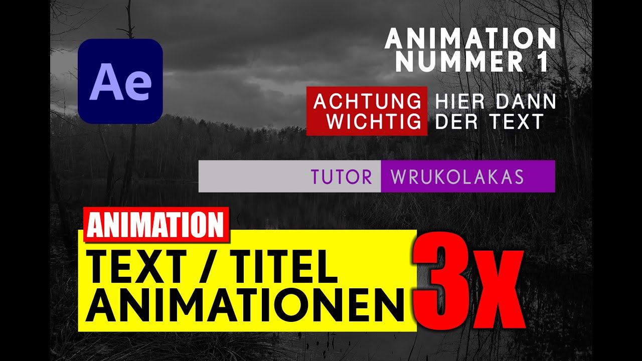 After Effects: Einfache aber professionelle TEXT-ANIMATION - Intro - Tutorial - DEUTSCH