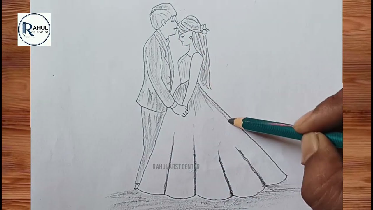 Happy Kiss Day Drawing ❤️|| Drwing of boy and girl || Romantic couple Drawing || couple love 💋