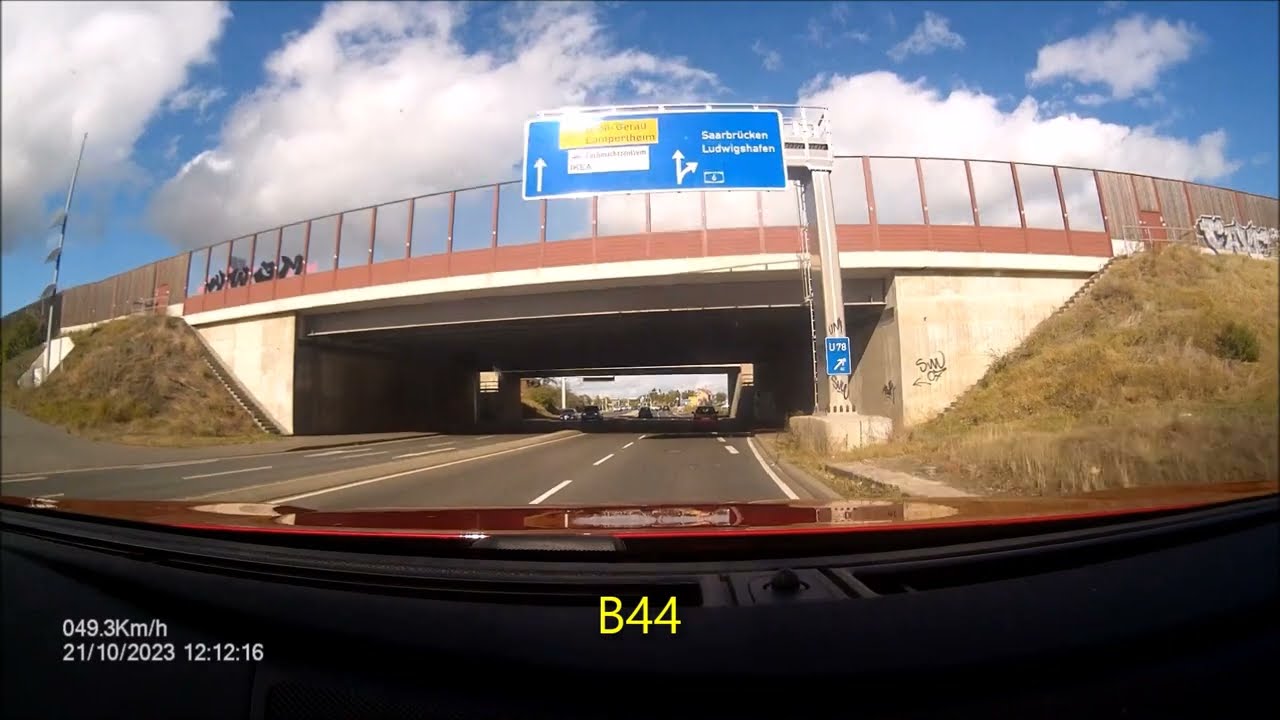 Autofahrt in der Metropolregion Rhein-Neckar (MA/HP): MA-Blumenau ---:--- Wattenheim