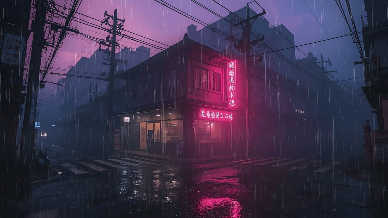 Tokyo Rain at Nightfall (90s) — Nostalgic Lofi Beats for Deep Focus (BGM)