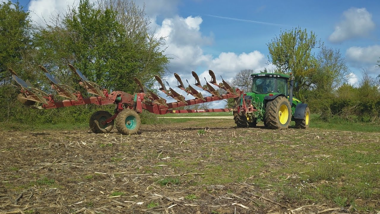 John Deere 8245r & Charrue 8 corps // labour 2019 [GOPRO/DJI]