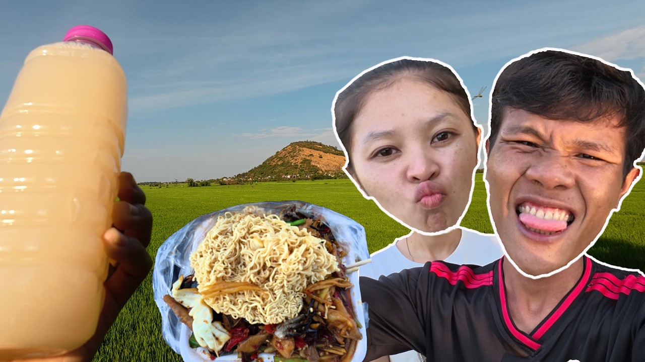 Husband & Wife Make Papaya Salad | Mountain Countryside