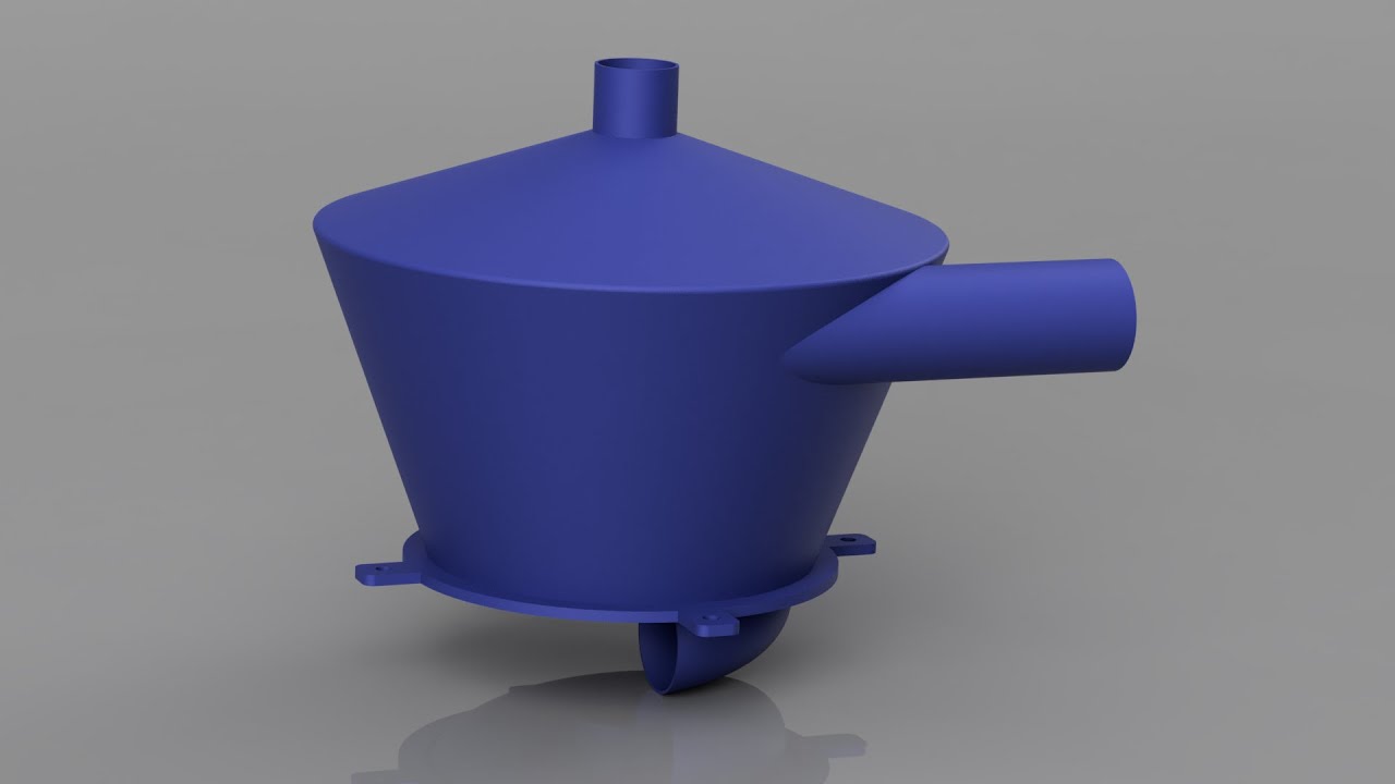 Zyklonabscheider mit innenliegender Spirale Projekt Sonntag Fusion 360 Tutorial Deutsch