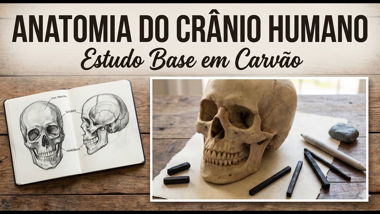 1. Anatomia do Crânio Humano: Estudo Base em Carvão