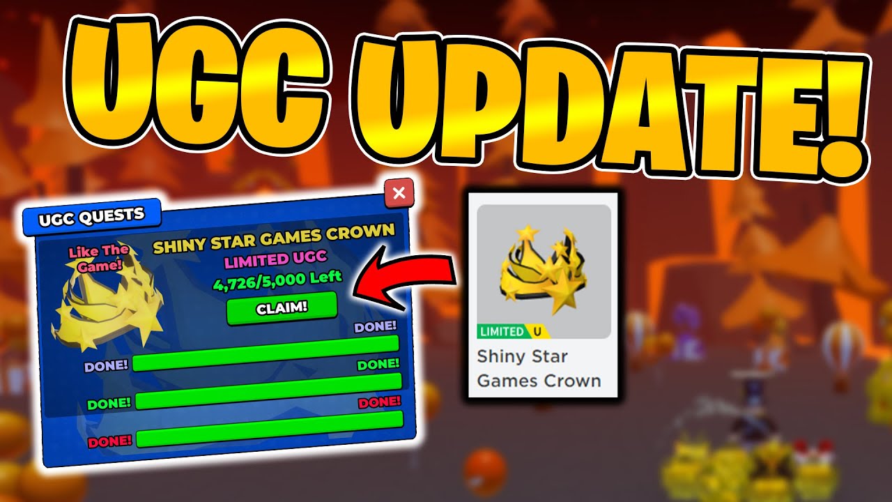 Get Your FREE UGC LIMITED U Shiny Star Crown Now! Popping Simulator