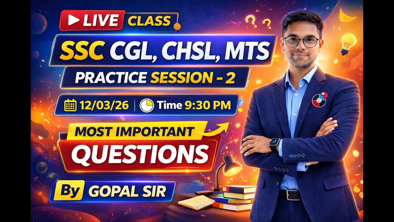 SSC CGL / CHSL / MTS English Practice Session | By Gopal Sir | Most Important Questions | Live Class