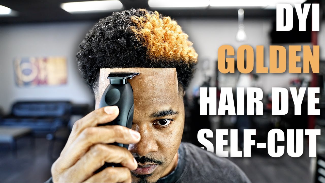 DIY GOLDEN BLONDE FOR MEN | DARK HAIR TO BLONDE | SELF HAIRCUT