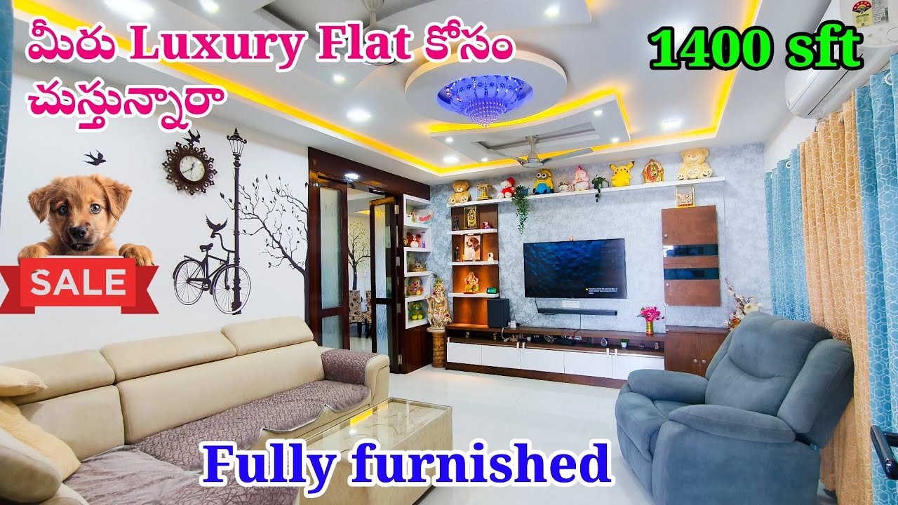 మీరు Luxury Flat కోసం చుస్తున్నారా Fully furnished| nizampet | 1400sft