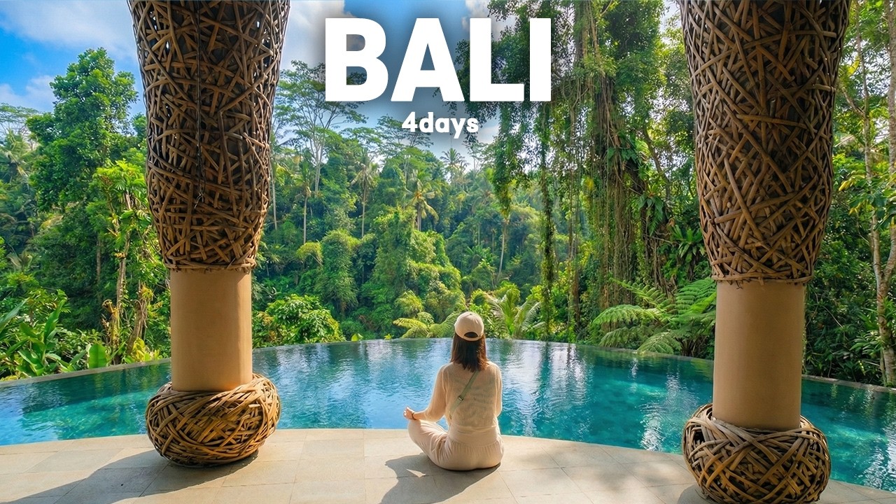 4 Days in Bali🏝️ Ubud Cafe Scooter Ride | Padma Resort | Jungle Trekking | Kecak Dance