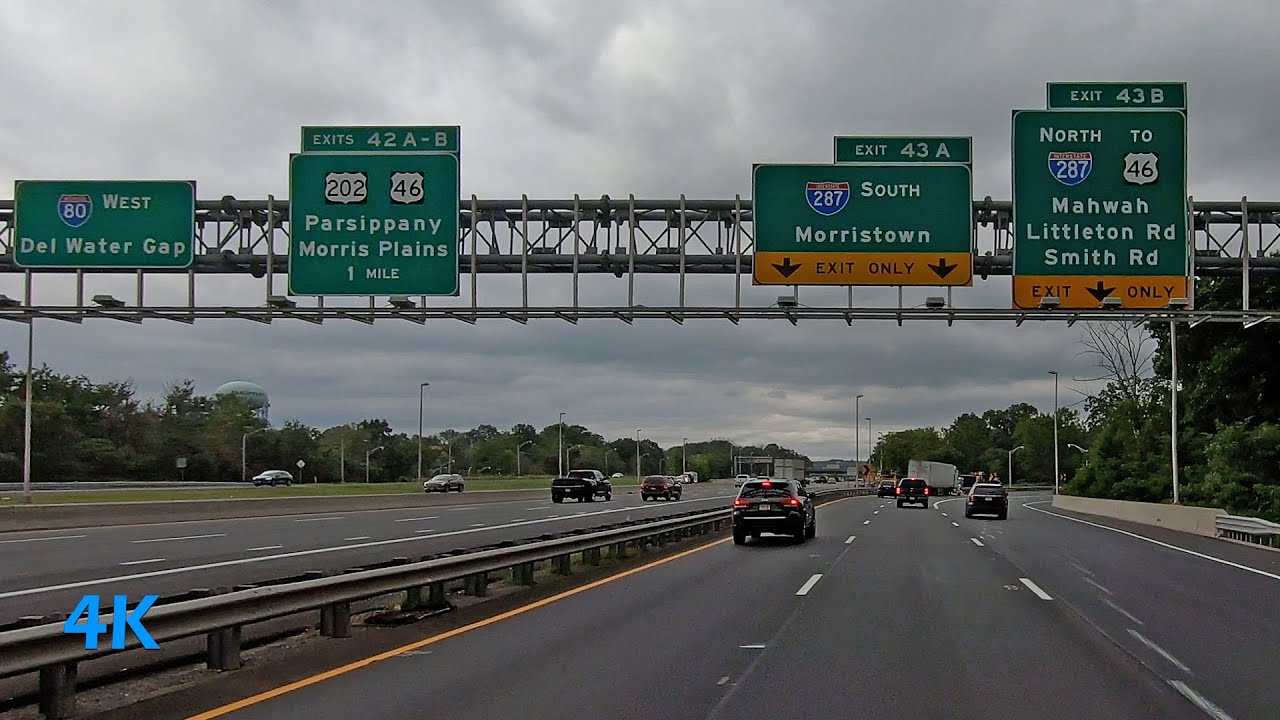 Clifton to Morristown NJ via Route 46, I-80 and I-287