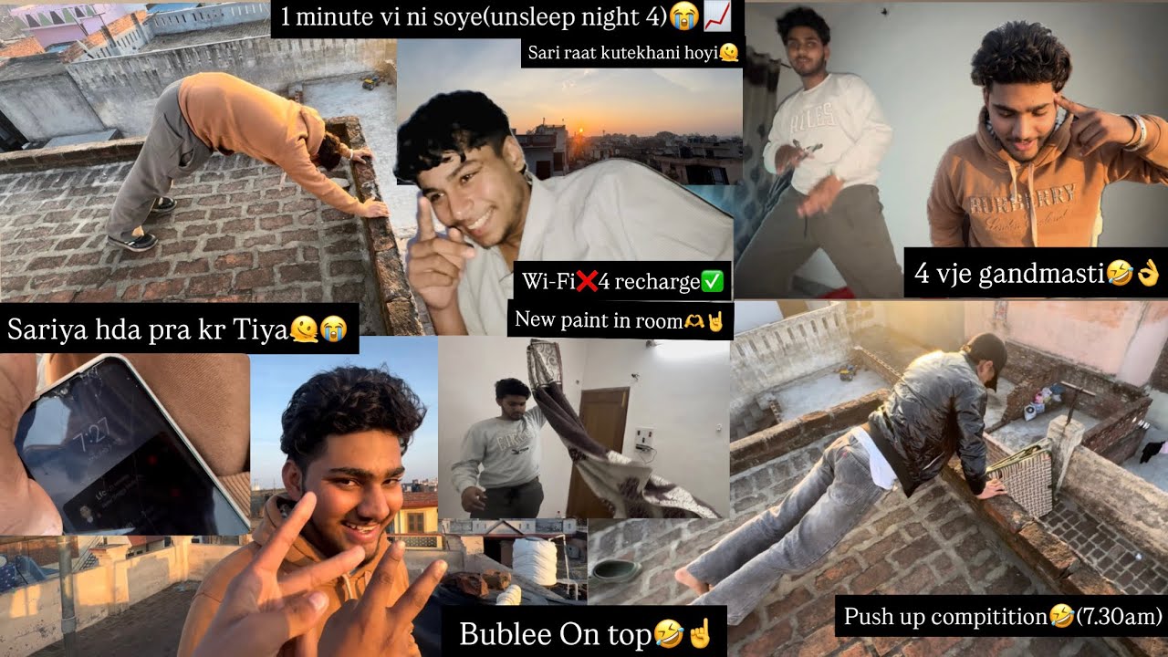 😂Sari raat bakchodi(unsleep night 4)🤗🔥sariya hda par kr Tiya😭📈