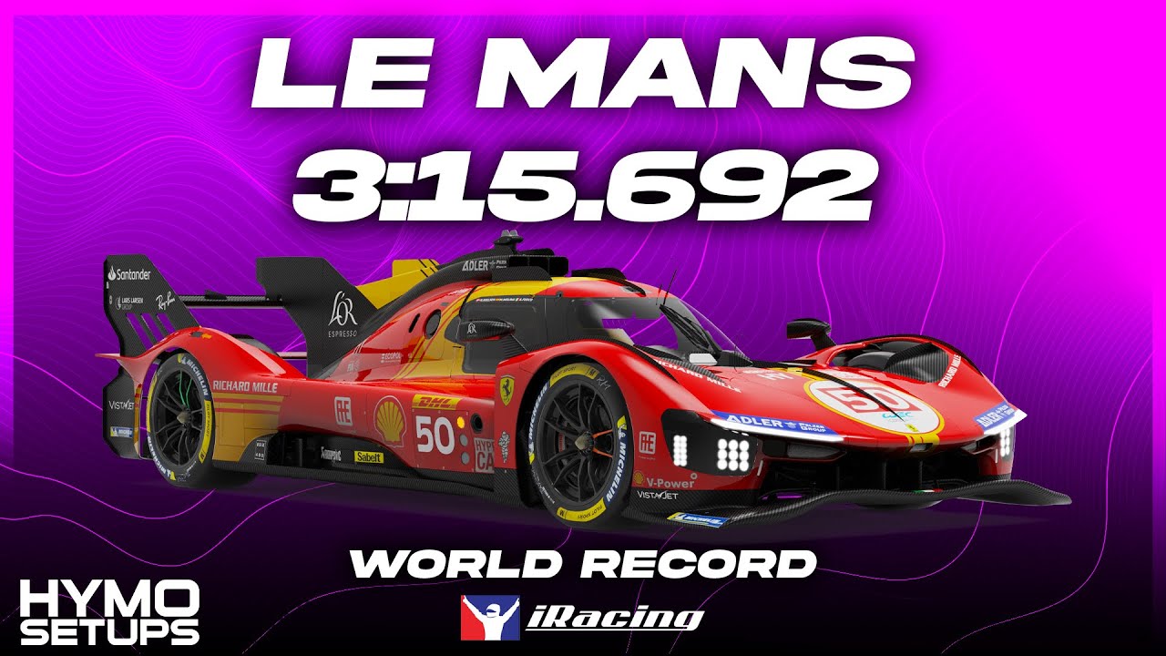 iRacing World Record | Ferrari 499P @ Le Mans | 3:15.692 | Driven by Chris Lulham