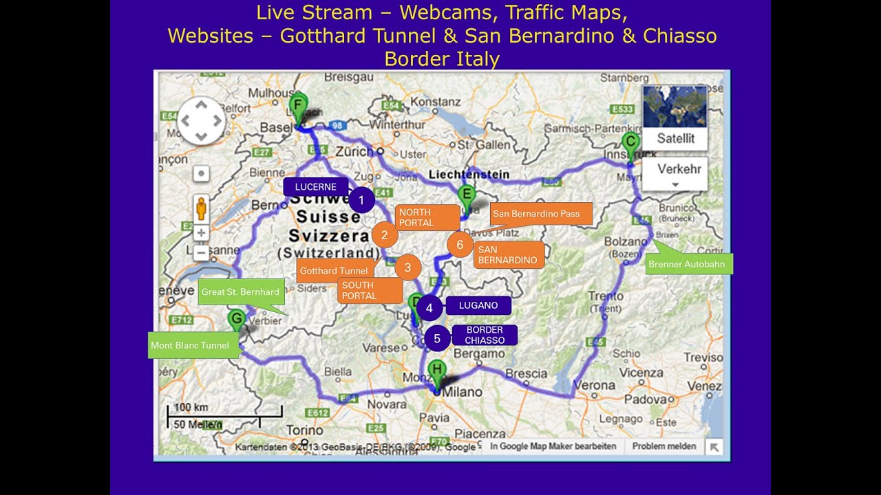 Gotthard Tunnel Traffic Live Stream Now