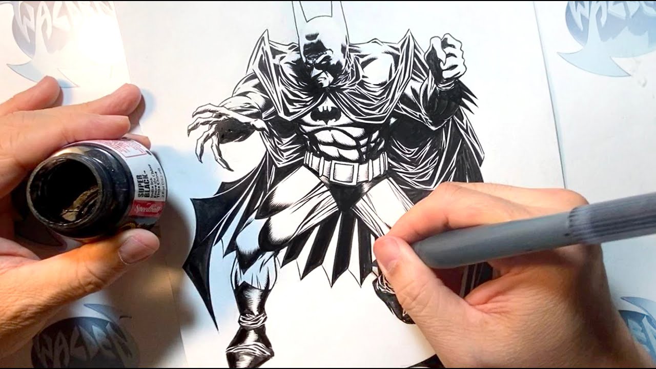 How to Draw BATMAN Comic Book Artist shows how he draws Kelly Jones version of the Dark Knight