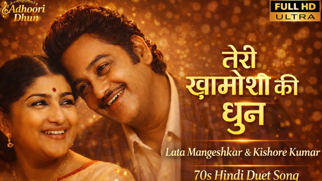 Teri Khamoshi Ki Dhun | 90s Hindi Romantic Duet | Lata Mangeshkar & Kishore Kumar Vibe 