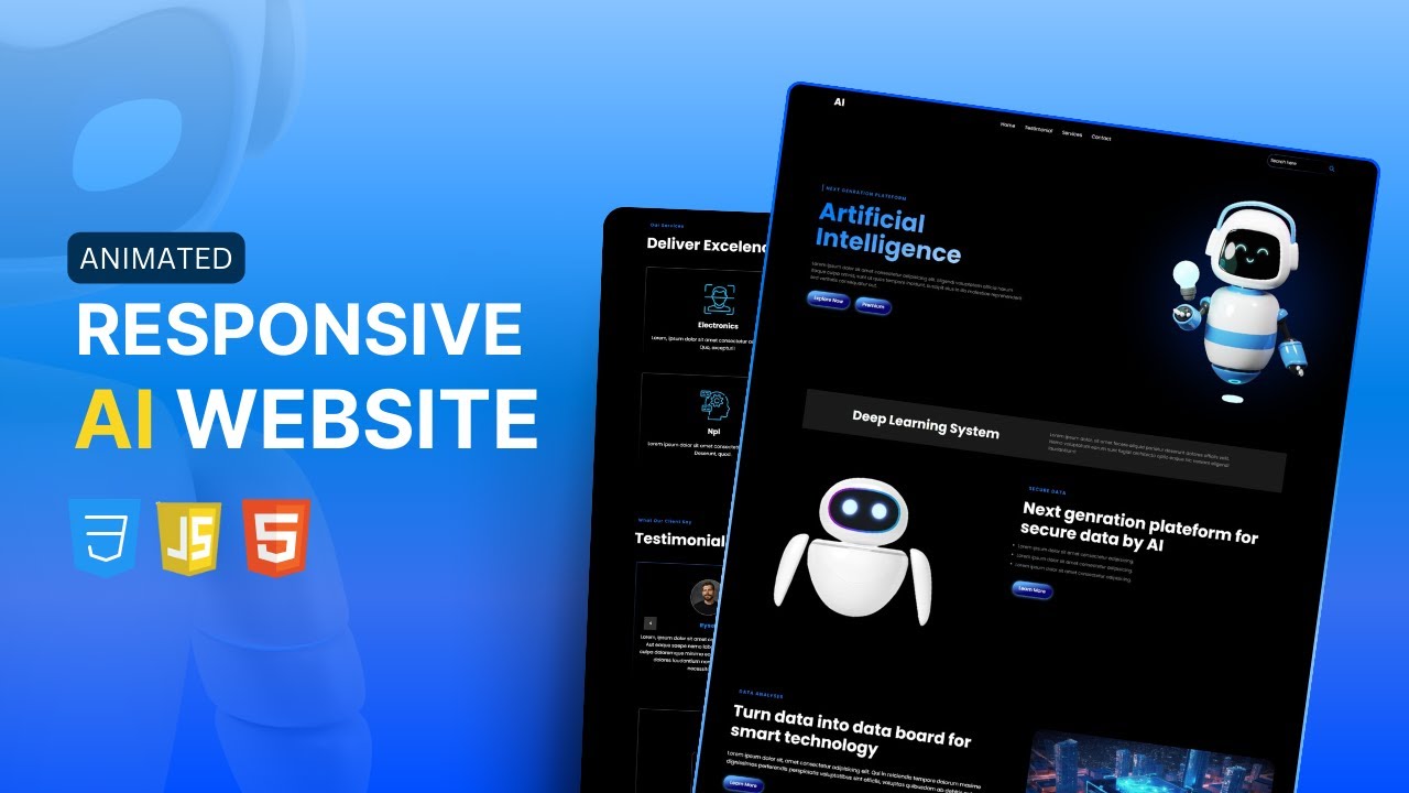 Create Responsive Website Using HTML CSS and JavaScript for Freshers | Responsive Website