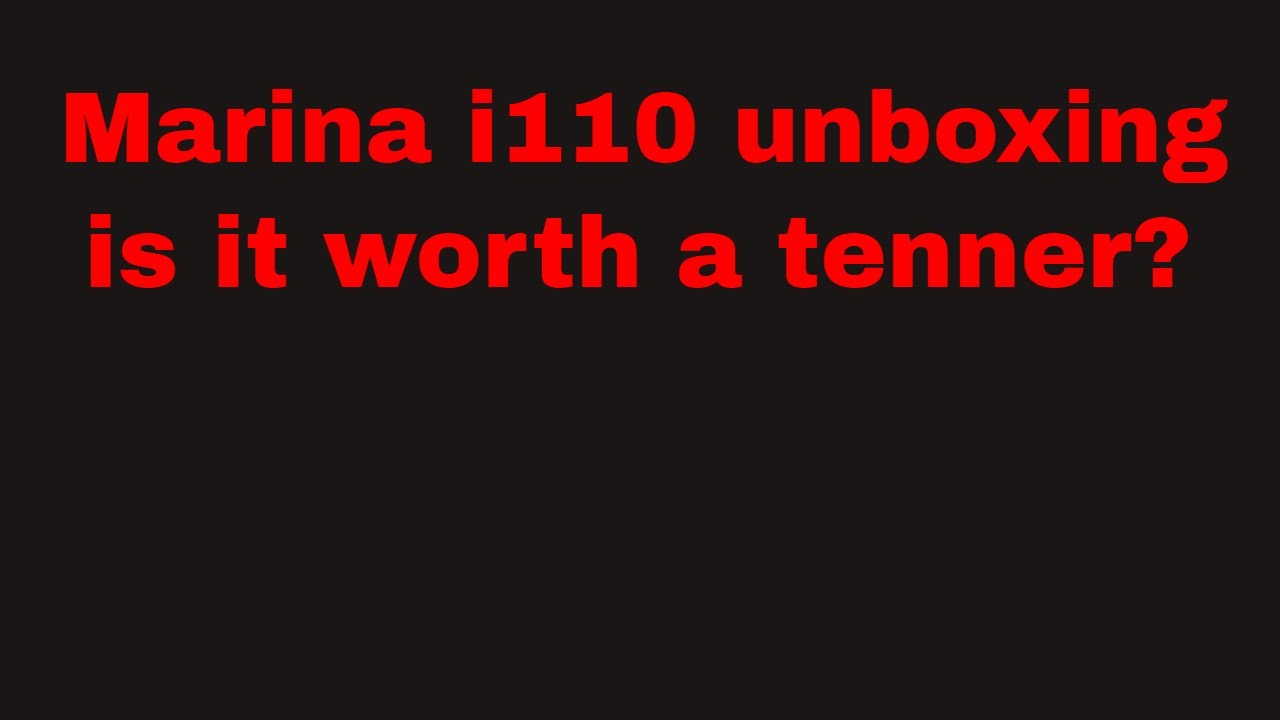 Marina i110 filter unboxing