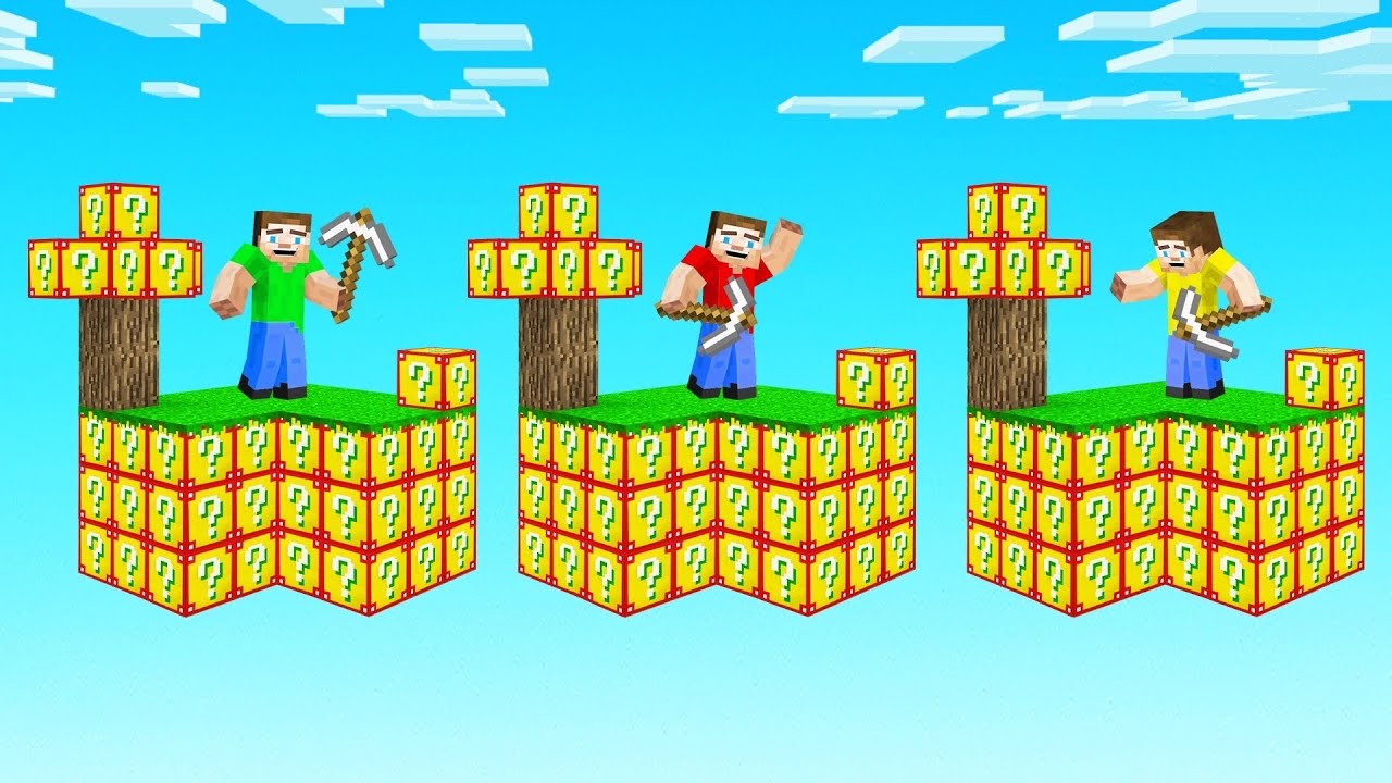 Minecraft BUT The SKYBLOCK Is CRAZY LUCKY BLOCKS!