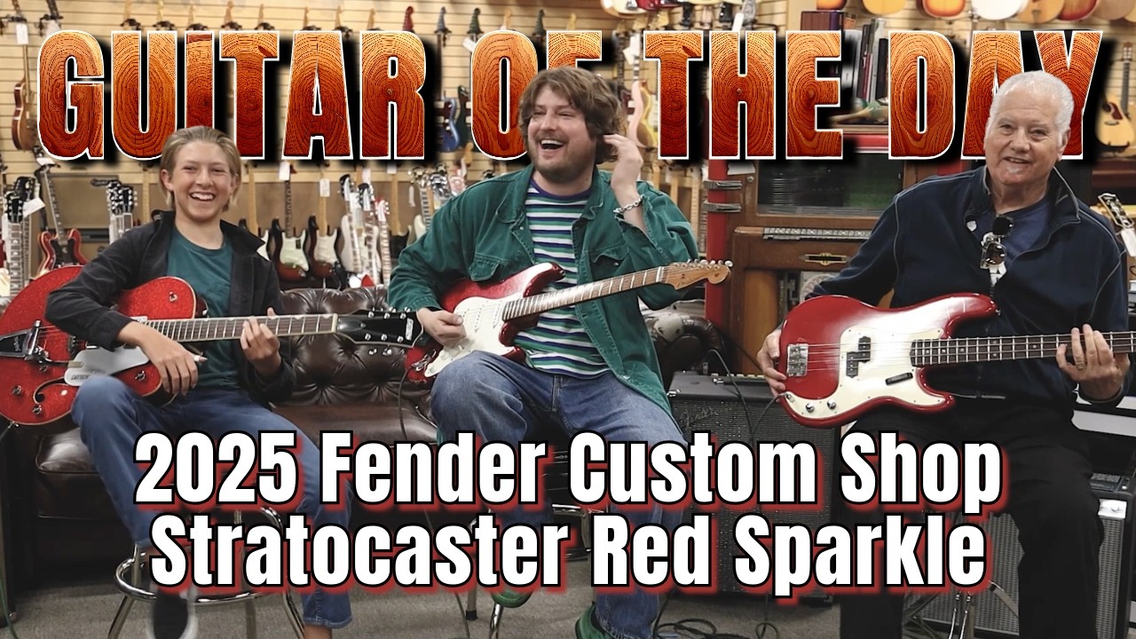 Fender Custom Shop Stratocaster Red Sparkle 2025 года | Гитара дня