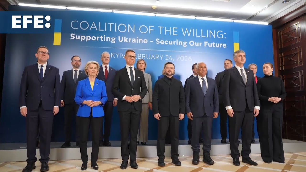Zelensky recebe líderes europeus para lembrar início da invasão russa