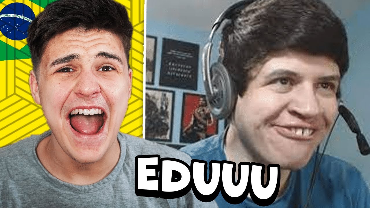 Esse Gamer Brasileiro É HILÁRIO - Games EduUu |🇬🇧 Gringo Britânico Reagindo