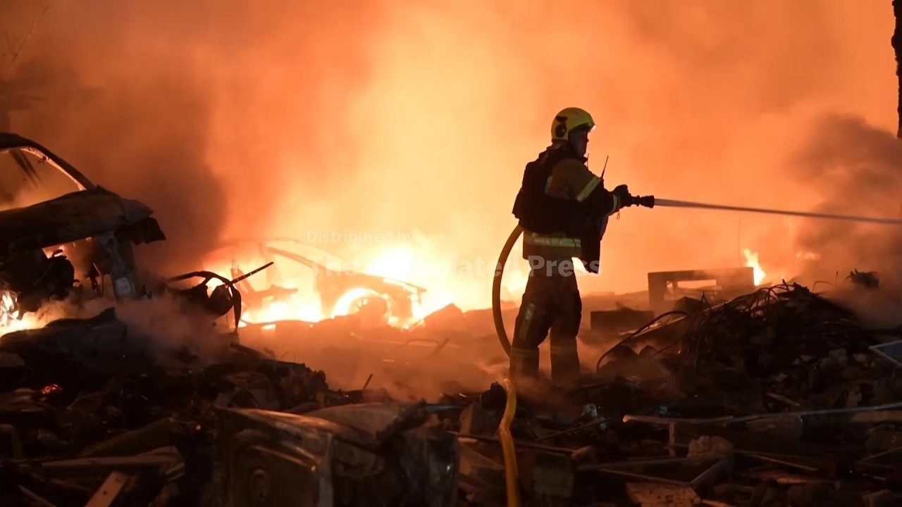 Ukraine capital hit by waves of deadly Russian missiles and drones