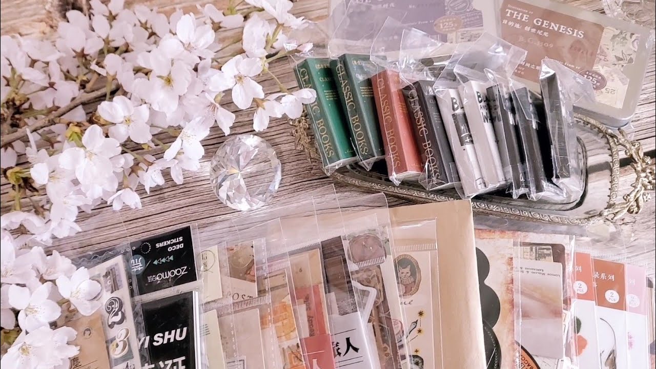 ASMR | 빈티지 다꾸템 같이 뜯어봐요🌸 | 체리벨 3월 신상품 하울 (페이퍼,스티커) | 다꾸템고르기