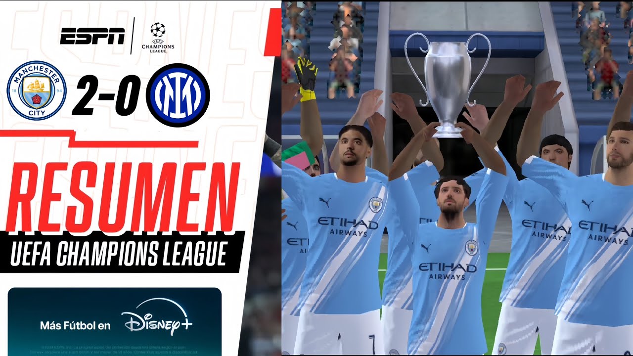 MANCHESTER CITY venció 2 - 0 al INTER de Lautaro y es campeón de la CHAMPIONS nuevamente en FL26 ⚽️🏆