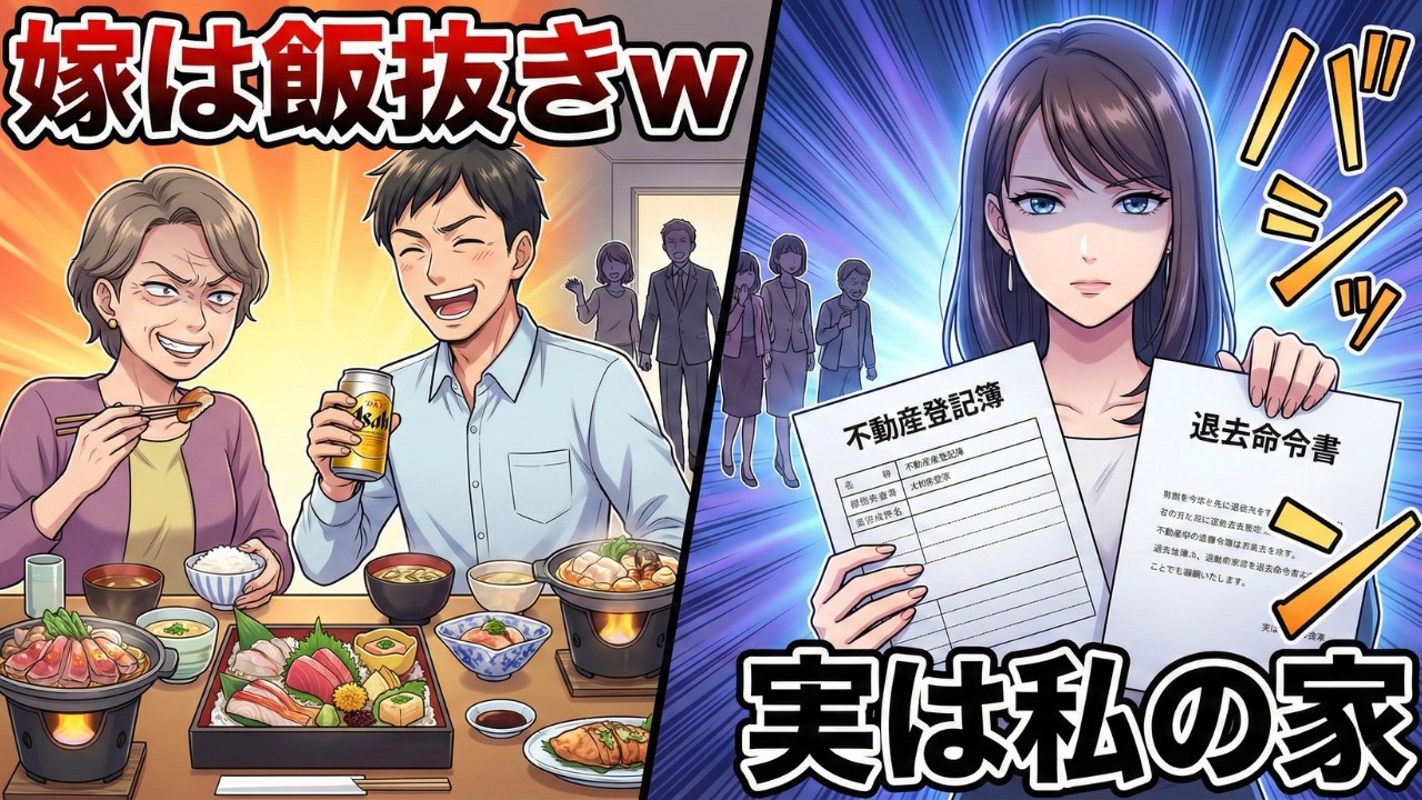 【漫画】義母「家族の分しか飯はないw」私「では家族じゃないので帰ります」親戚「私も」→全員帰宅後、義母を絶望させた「衝撃の事実」が判明【スカッと】