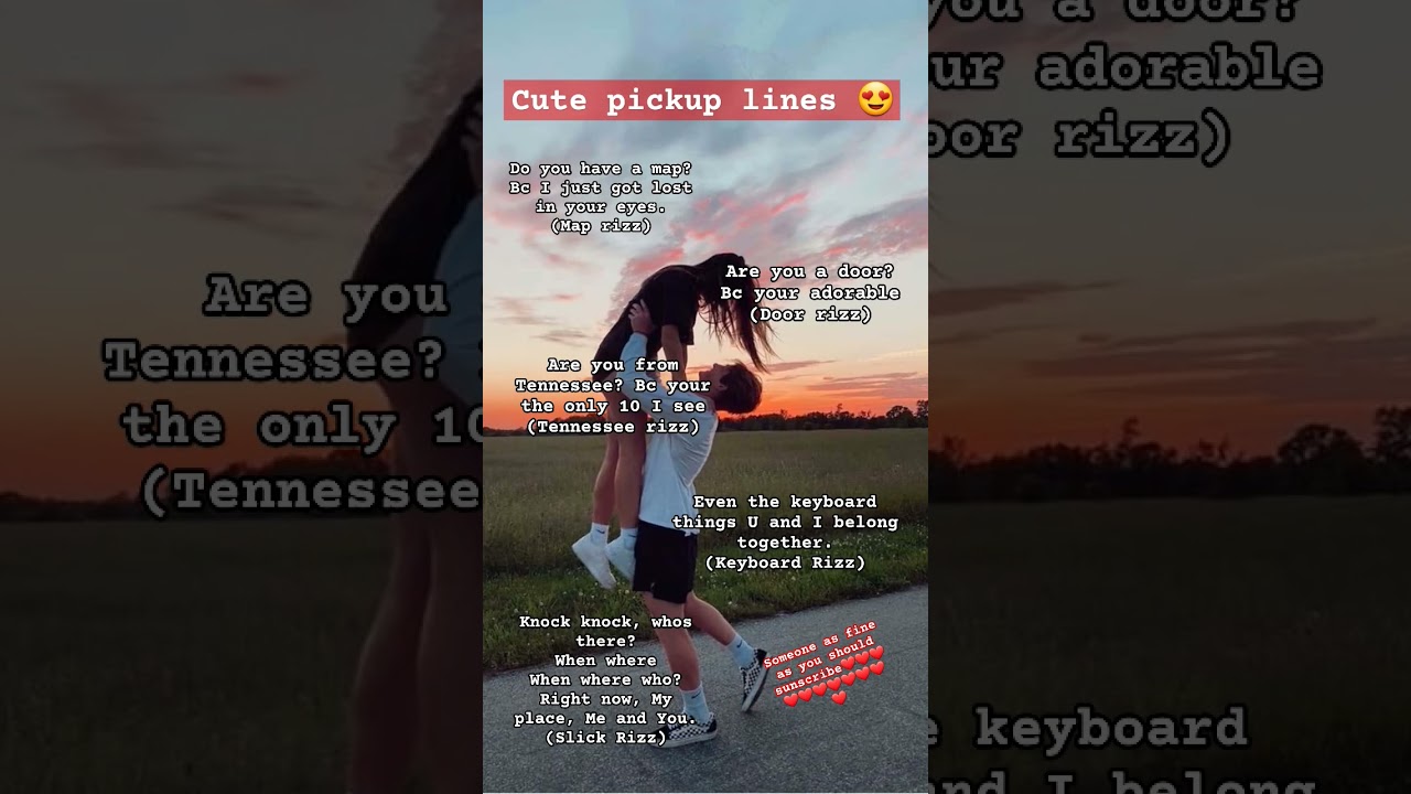 Cute pick-up lines #rizz #trend #foryou #like