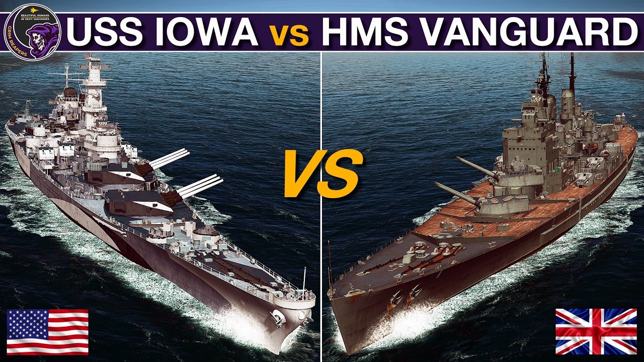 HMS Vanguard vs USS Iowa: America & Britain's Last Battleships | War on the Sea Grand Final